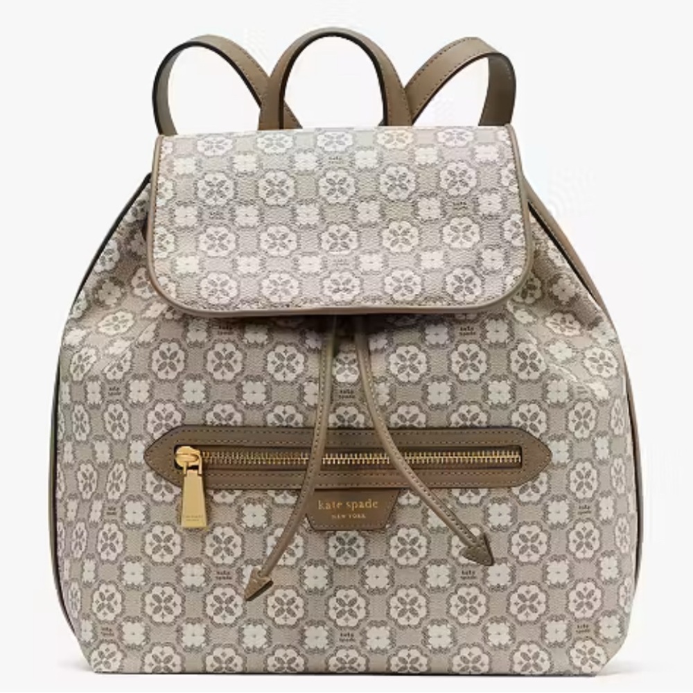 Kate Spade Spade Flower Monogram Mia Flap Backpack